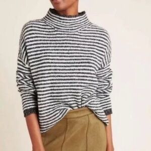 By Anthropologie Size Small Linnea Mock Neck Sweater Wool Blend